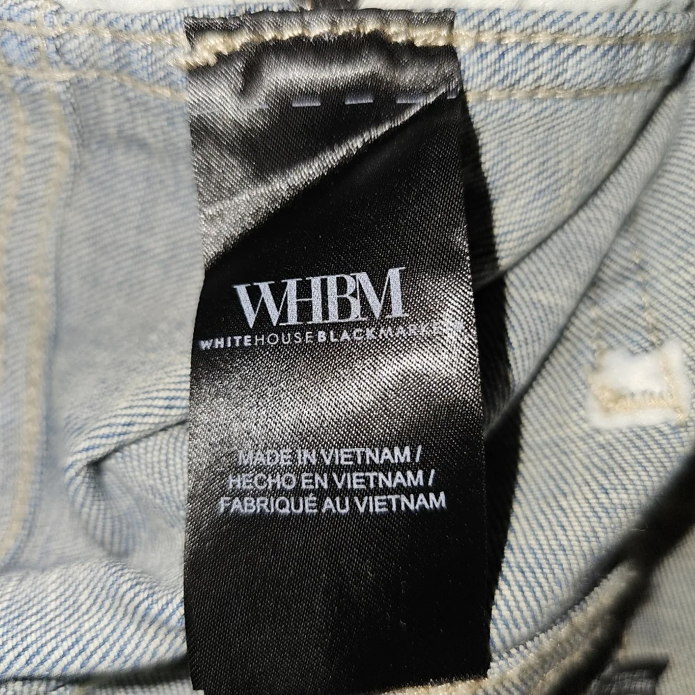 White House Black Market High Rise‎ Straight Denim Jeans Embellished Size 4